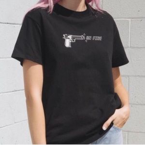 Brandy Melville John Galt “Gun on Fire” Tee